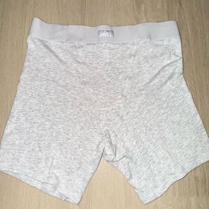 SKIMS Light Gray Boyfriend Shorts